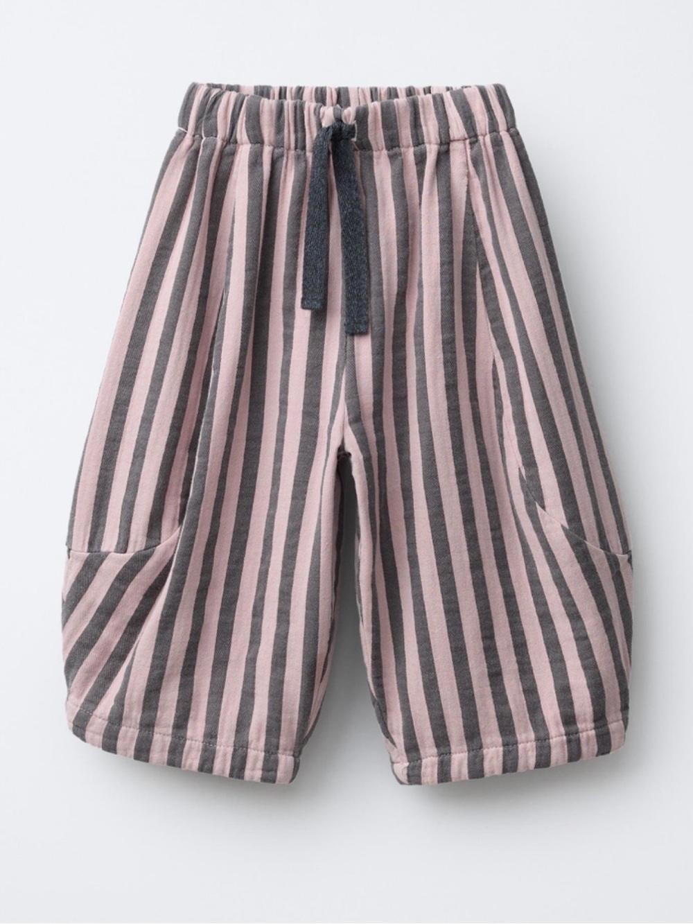 Zara Girls' Striped Elastic Waist Pants Size 5 Years